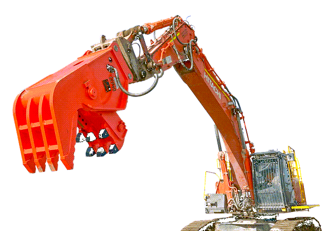 excavator-with-concrete-crusher-attachment Embrey Attachments - International